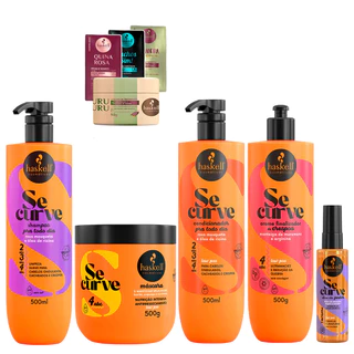 Haskell Se Curve Crespos (4ABC) Kit Sh, Cond, Másc 500ml + 2 itens