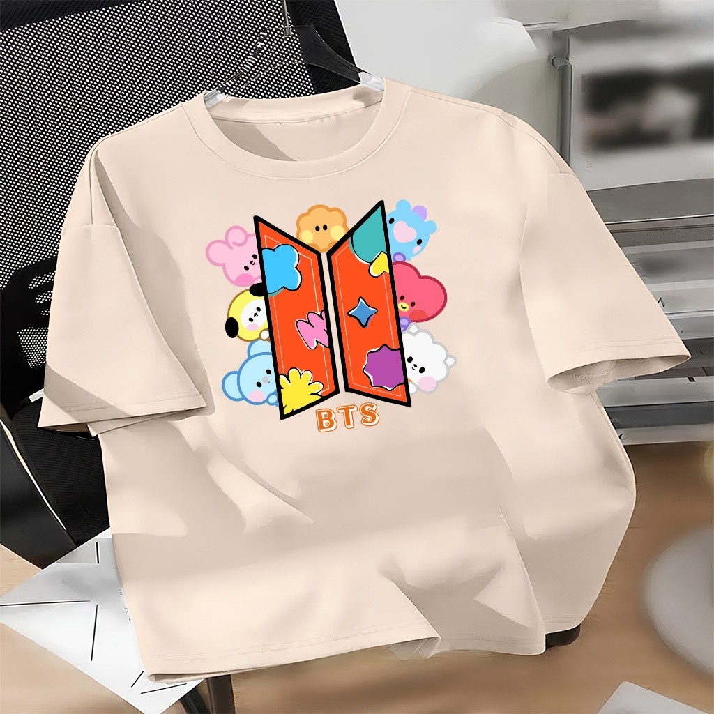 Camisa Camiseta Unisexx T-shit Algodão BTS SIMBOLO FOFO K-Pop