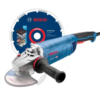 Esmerilhadeira Angular 9'' - 220V - GWS 25-230 Com Disco de Corte Diamantado - Bosch em Oferta na Shopee