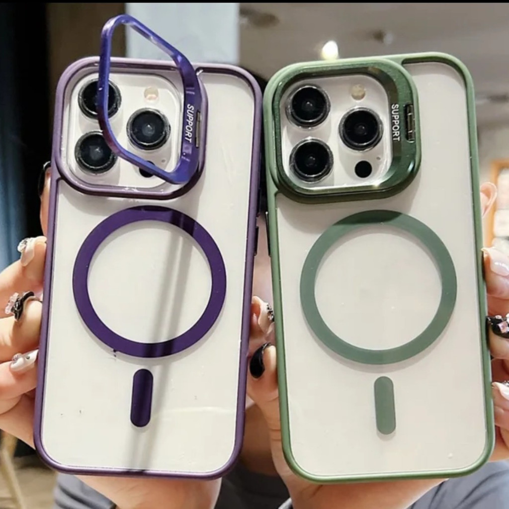 Capinha capa case magsafe + proteção lente câmera para iphone 11 12 13 14 15 16 pro plus promax