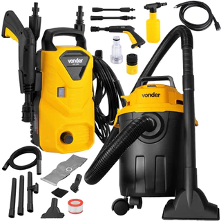 Kit Limpeza Lavadora de Alta Pressão Potente Aplicador de Detergente com Aspirador de Pó e Água em Oferta na Shopee