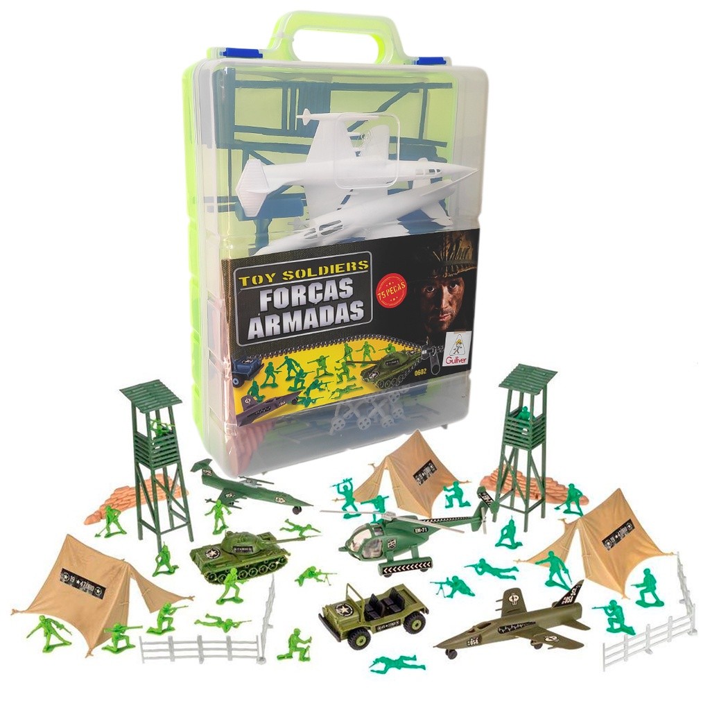 Kit Aventura Militar com Soldados e Veículos