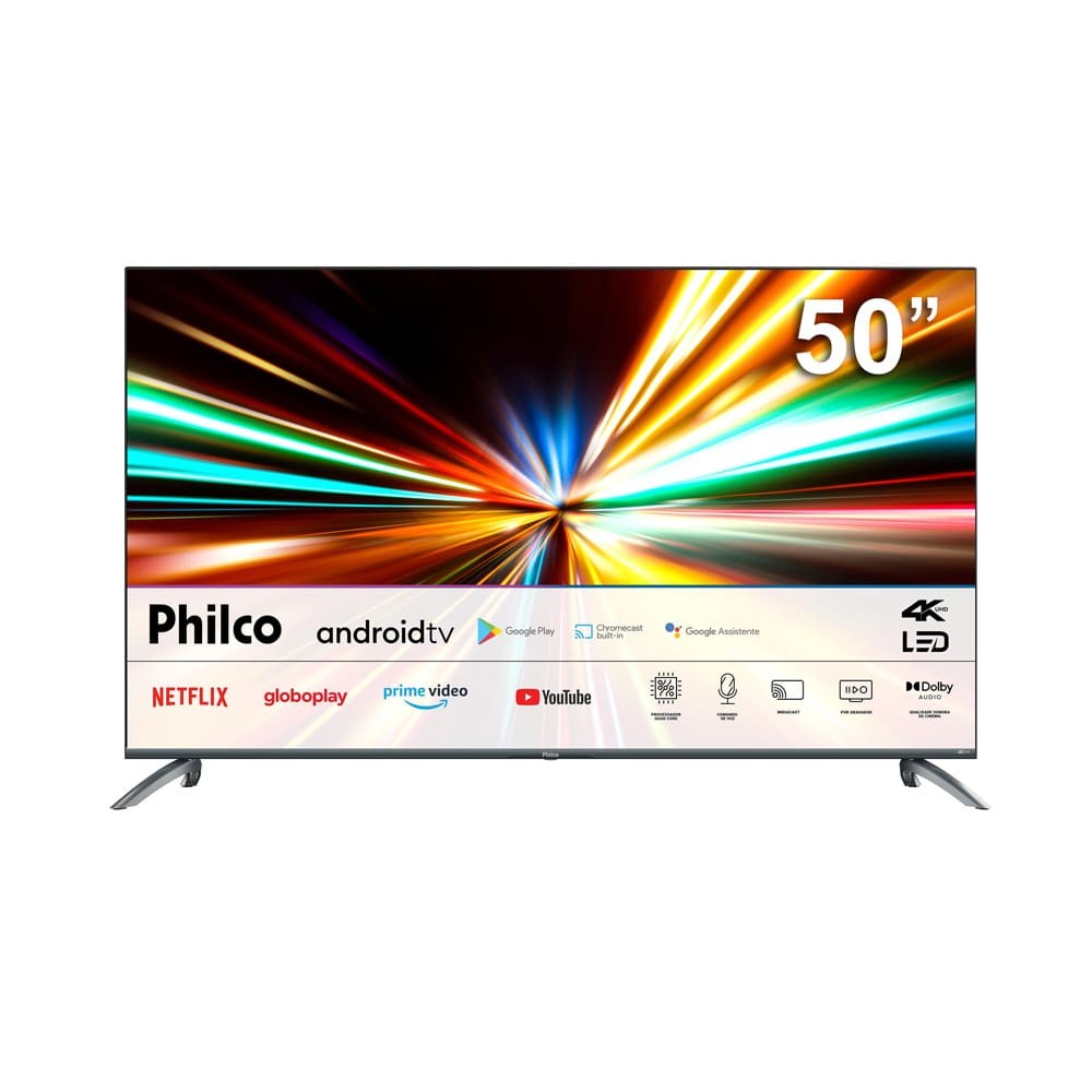 Smart TV 50 Philco Ultra HD 4K DLED PTV50G7EACGB | Shopee Brasil