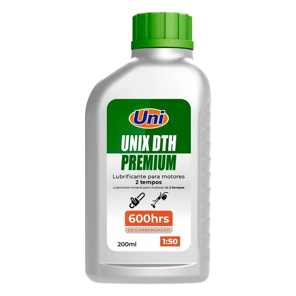 Óleo lubrificante 2 tempos Unix DTH Premium 2 Tempos 200 ml UNI ...