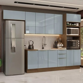 Armário de Cozinha Completa 310cm Lux Madesa 01 em Oferta na Shopee