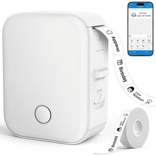 Niimbot D110 Impressora De Etiqueta Térmica Portátil Sem Fio Bluetooth + 1 Rolo Etiqueta
