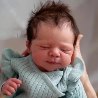 18inch Pascle Newborn Baby Reborn Doll Lifelike Soft Touch Cuddly Baby Multiple Layers Painting 3D Skin with Visible Vei