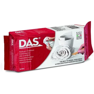 Massa de Modelar 1kg 500g e 250g DAS Branca Cerâmica Fria para Escultura e Artesanato Sem Forno em Oferta na Shopee