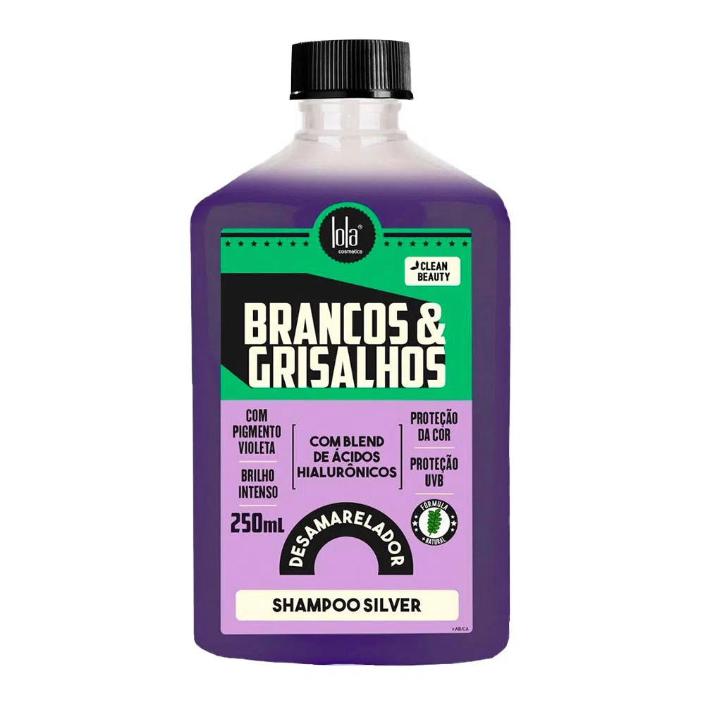 Shampoo Silver Desamarelador Cabelos Brancos e Grisalhos 250ml ...