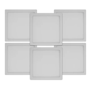 06 Paineis de LED 4000K Bivolt 24W Bivolt Embutido Plafon