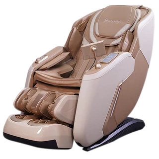 Poltrona Reclinável Elétrica Massagem Cadeira de Massagem Stark Aquecimento LCD Touch PU Bege G94