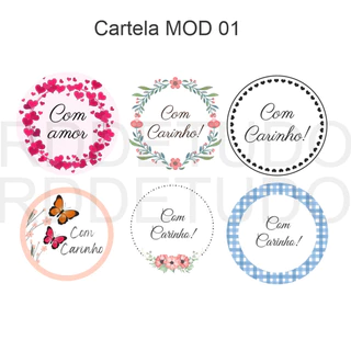 KIT 140 Etiquetas Adesivos SELO Com Carinho Cliente Gratidão 4x4