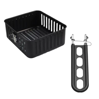 KIT CESTO QUADRADO E PUXADOR ORIGINAL P/ AIR FRYER MONDIAL 12L AFO12L OVEN