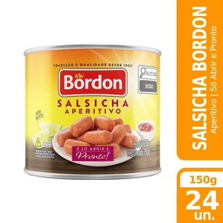 Salsicha Bordon Aperitivo 150g - 24 unidades em Oferta na Shopee