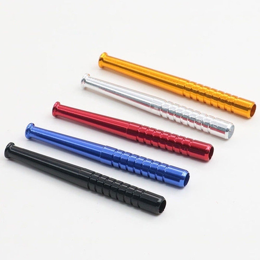 5 Snuff Tube In Metallo Per Naso – Set Di 5, Colori Oro Blu Argento Nero Rosso, Compatto E Igienico