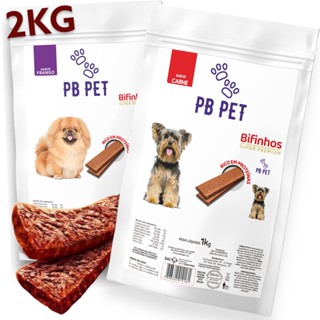 Kit Petisco Pet Bifinho Dog Para Cachorro e Gato Sabor Carne Frango Peixe - 2Kg em Oferta na Shopee