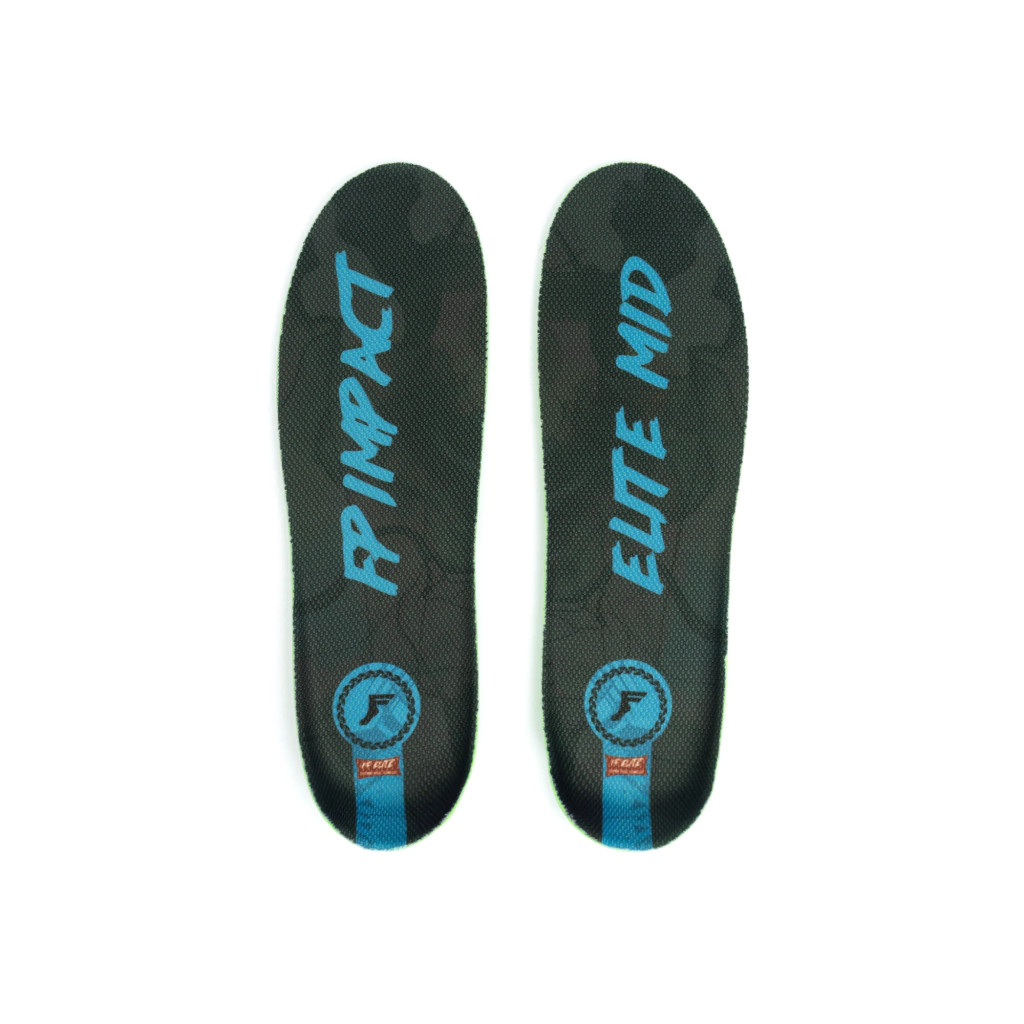Footprint Kingfoam Elite Classic Insoles – Mid Profile, Black/Blue, 7mm Heel To 5mm Toe, Shock Absorbing