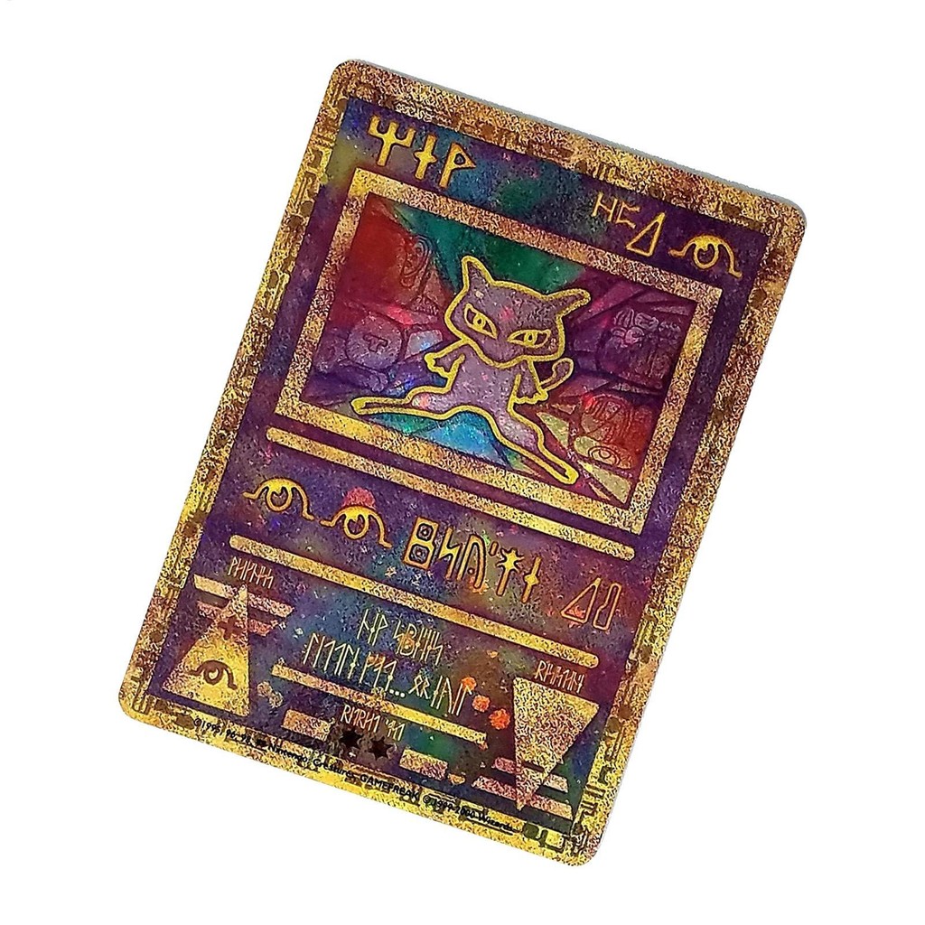 Pokémon-Ancient Mew Promos Cartas De Anime Fofas De Metal
