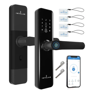 Fechadura Eletronica Digital Com Biometria Senha Intelar