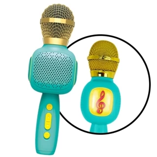 Microfone Karaokê Infantil Recarregável Azul DMT6870 - Dm Toys