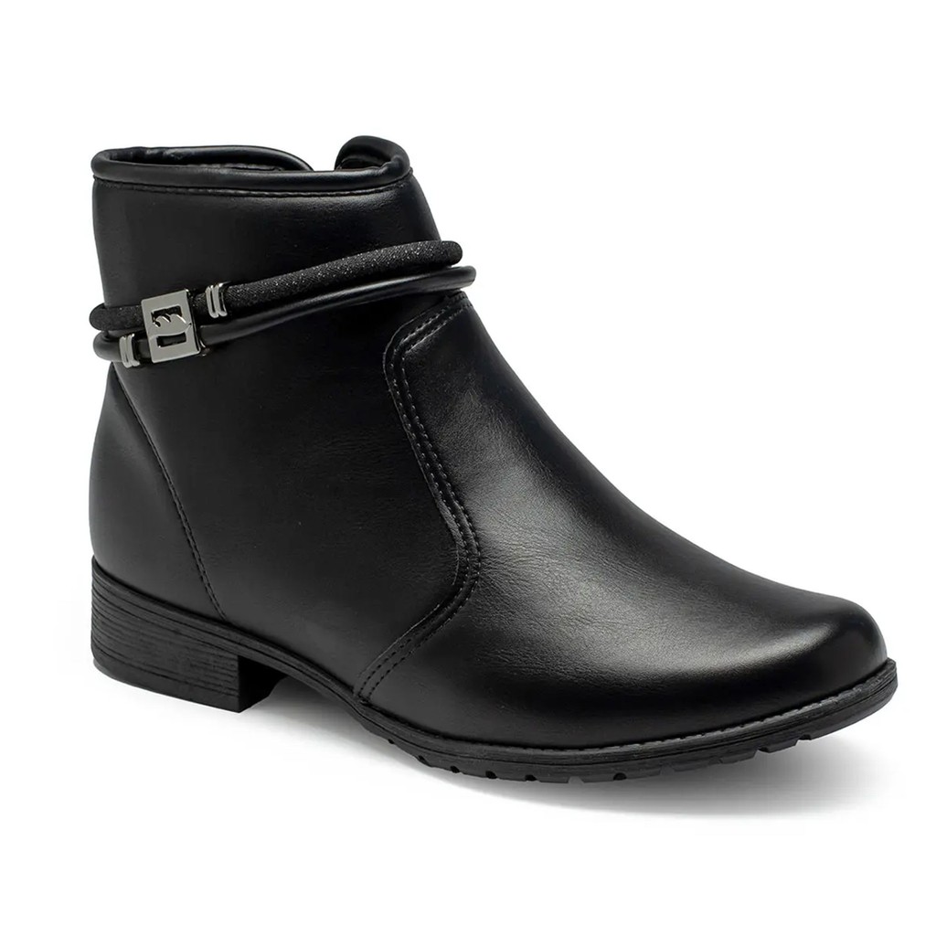 Bota Feminina Dakota Ankle Boot Salto Baixo Cano Curto DA923 Preto ...