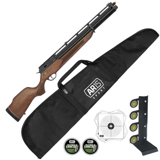 Carabina 5.5 Rossi R8 Madeira + Alvo Full Metal Pendulo 3mm