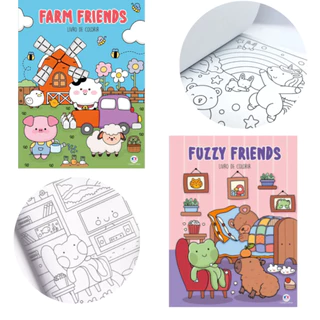 Coleção Livros De Colorir Boggie Goods 2 Vols Cozy Books Fuzzy Friends Amigos e Cozy Animais em Oferta na Shopee