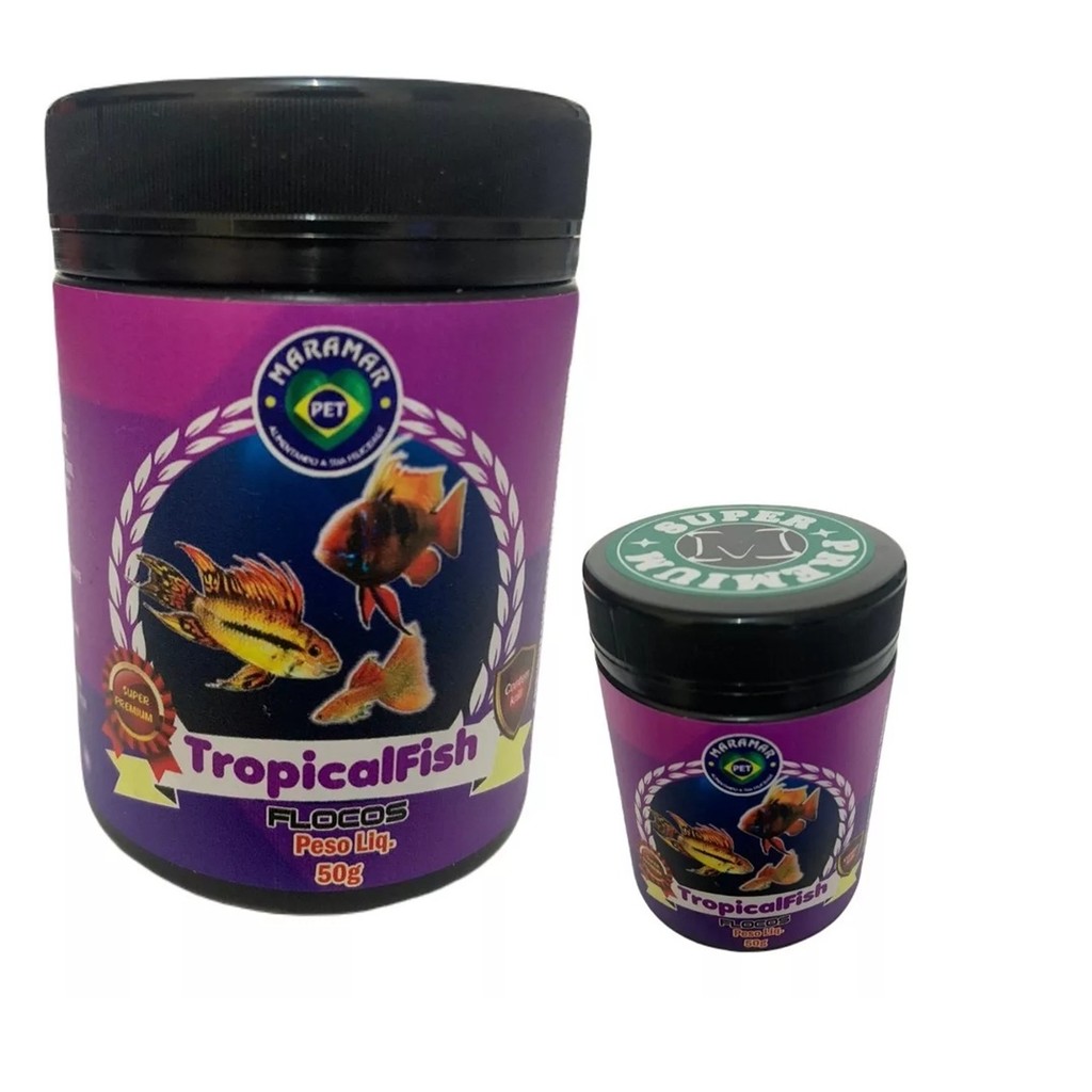 Ração Para Peixes Maramar Tropical Fish 150g Flocos | Shopee Brasil