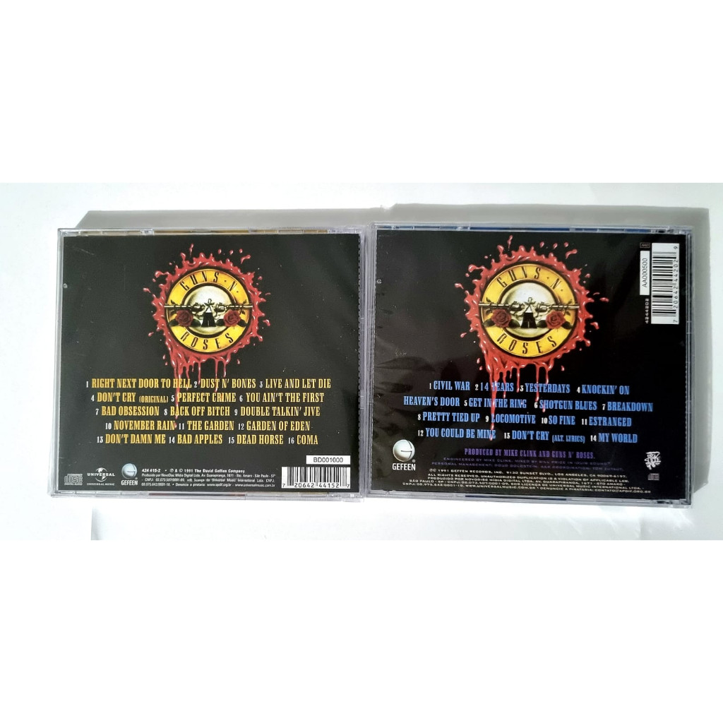 Kit 2 Cds Guns N' Roses - Use Your Illusion 1 E 2 - Lacrados