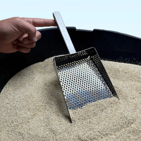 Pá Higiênica De Areia para Gatos Peneira Coletora Aço Inox ou Galvanizada