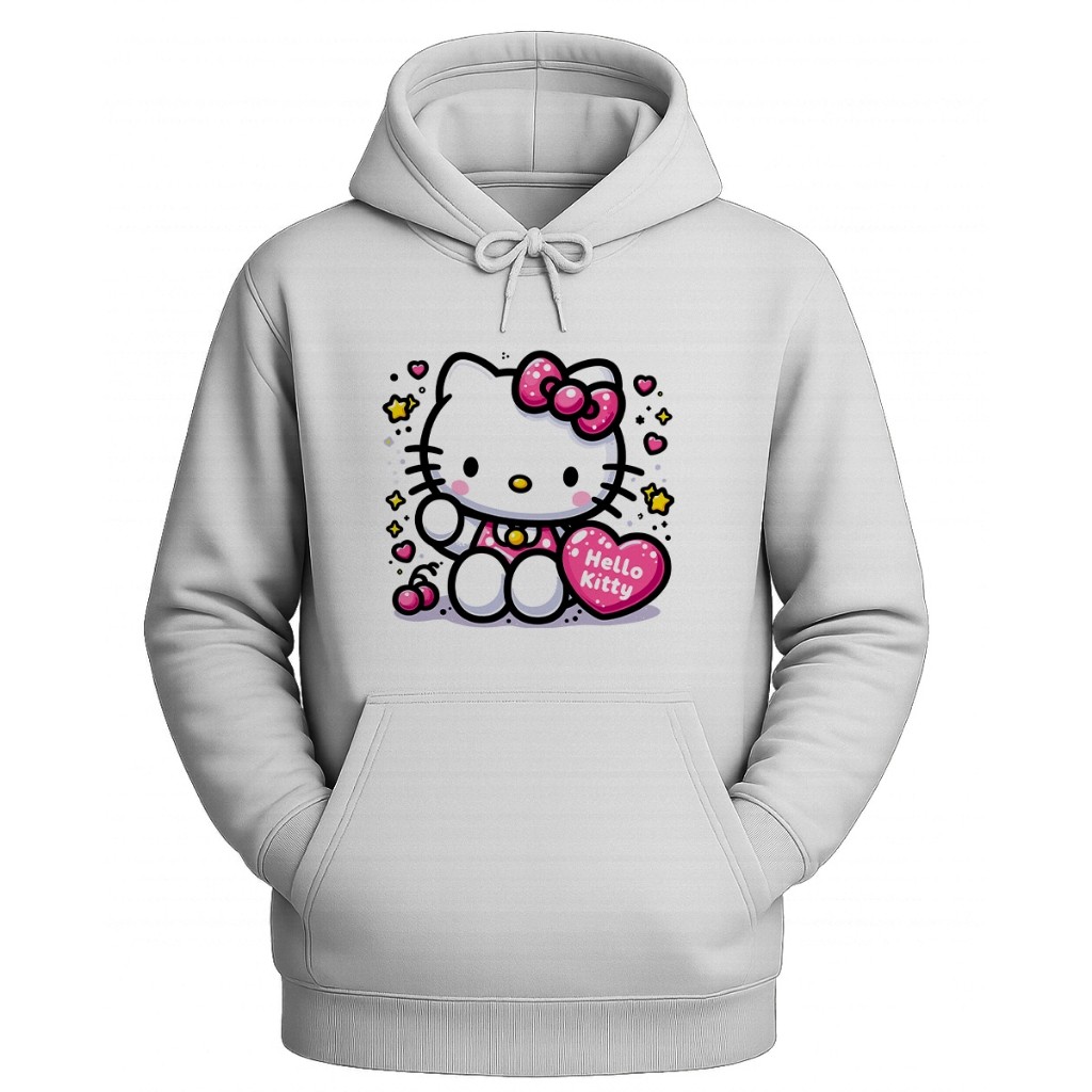Blusa Moletom De Algodão Unissex Estampa Da Hello Kitty Fofa Sanrio Cat ...