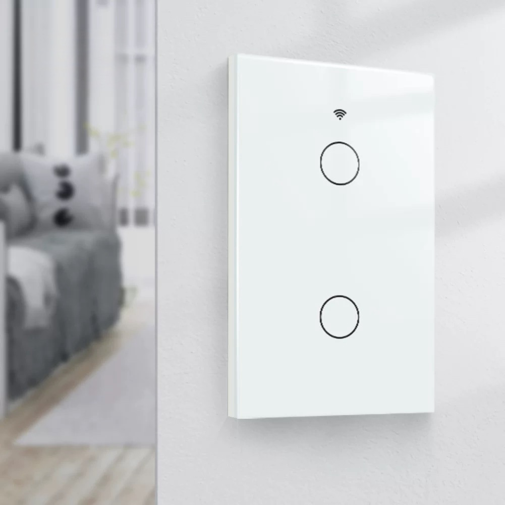 Tuya Smart Wi-Fi Switch 2 botões touch, celular, Alexa ou Google Home  MING