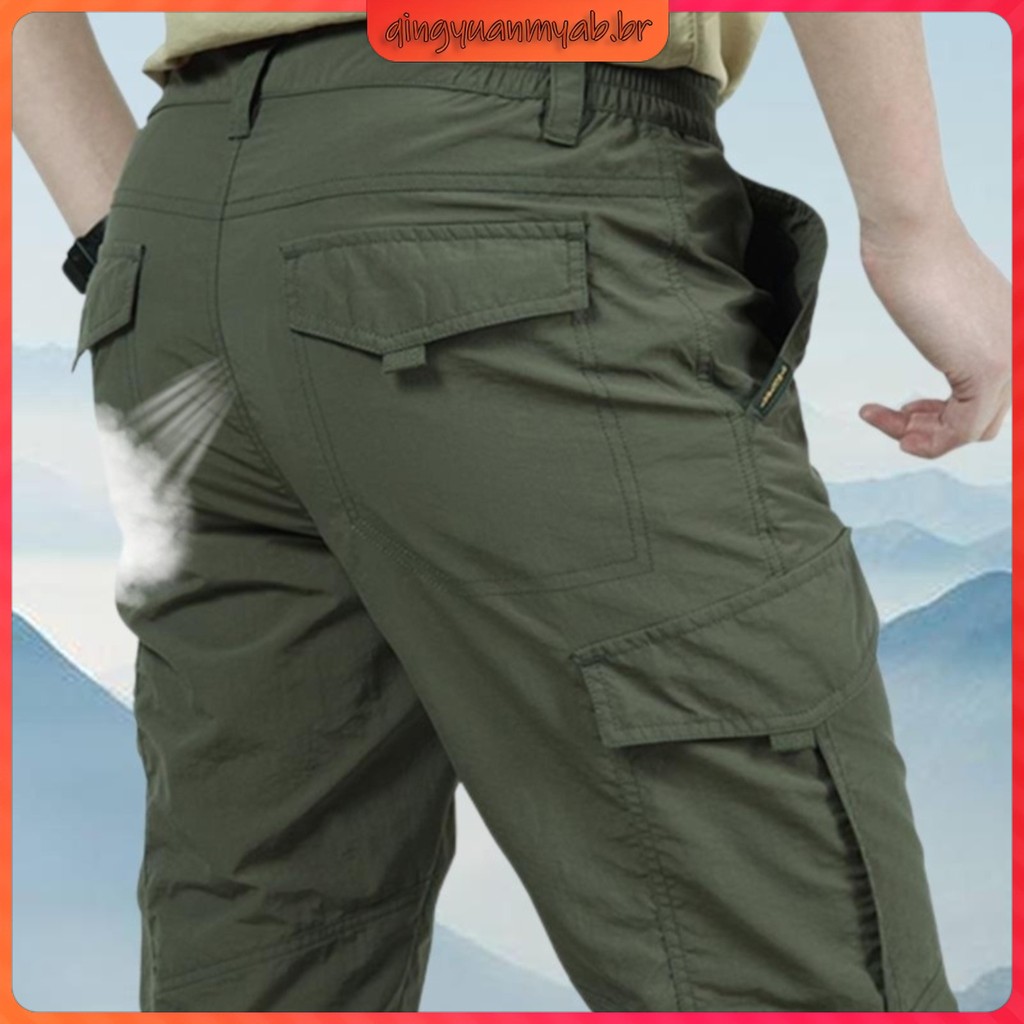 Calças De Carga Esportivas Masculinas Táticas De Bolso Múltiplo Elasticidade Militar Urban Communter Casual S-5XG