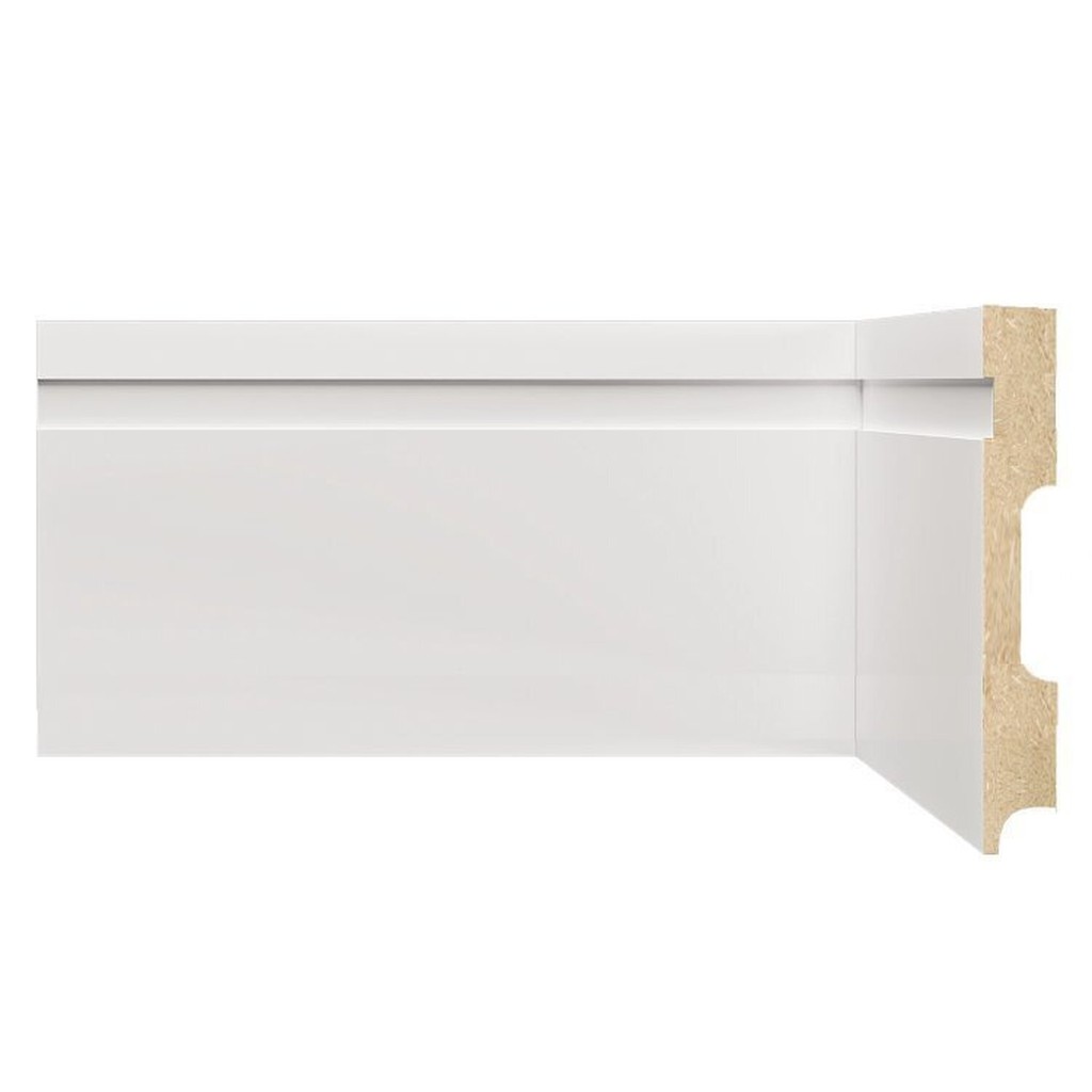Kit Rodapé de MDF 30 Barras Frisadas de 12cm x 2,40m Rende 72 Metros ...