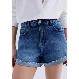 Shorts Jeans Feminino Barra A Fio Hering