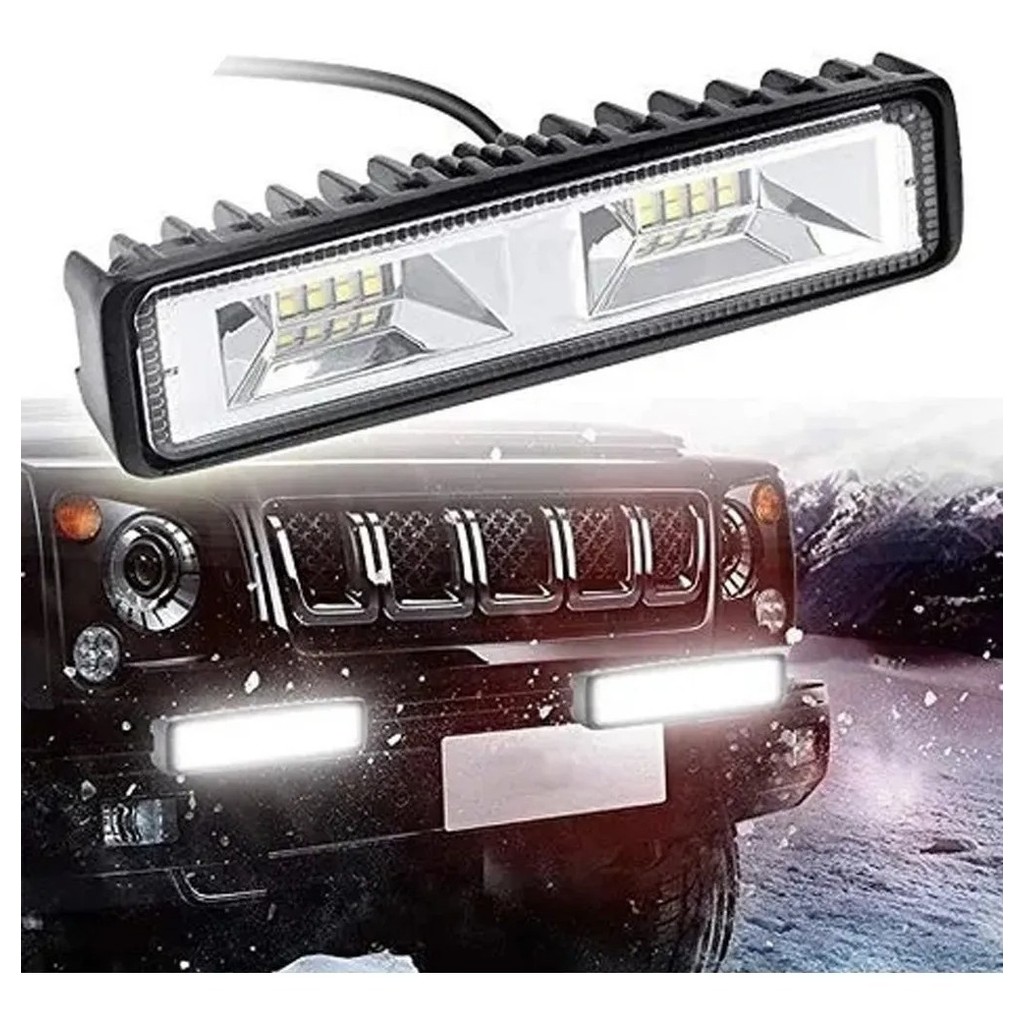 Farol Led Milha 48w Retangular | Shopee Brasil