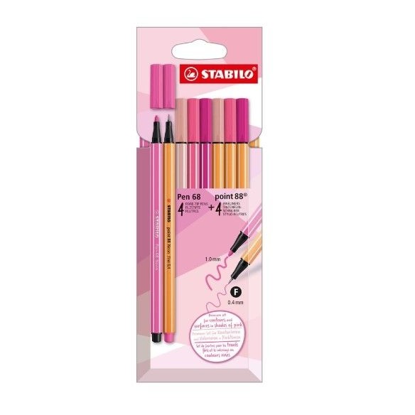 STABILO TONS DE ROSA KIT COM 8 | Shopee Brasil