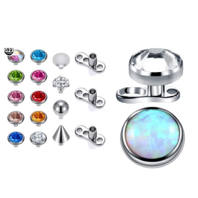 Microdermal Titânio Zirconia / Opala Topo / Base Ou Completo Diversas ...