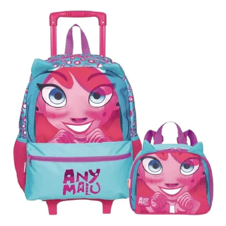 Kit Mochila Rodinhas Infantil+lancheira Anymalu Sestini em Oferta na Shopee