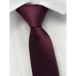 Gravata Semi Slim Vinho Bordô - 2400 Fios