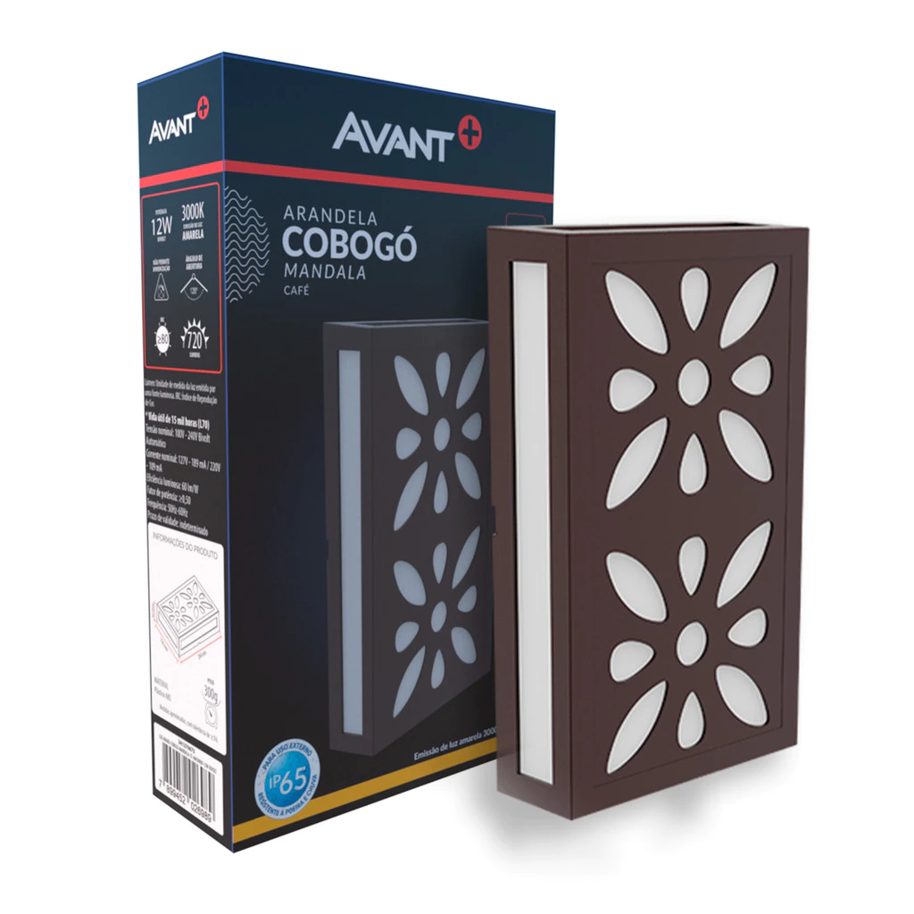 Arandela Led Cobogo Mandala 12w 3000K 110/220v Cafe Avant