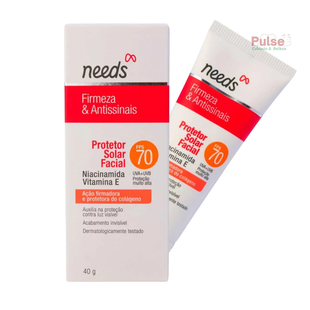 Protetor Solar Facial Needs Antissinais FPS 70 SEM COR - 40g | Shopee ...