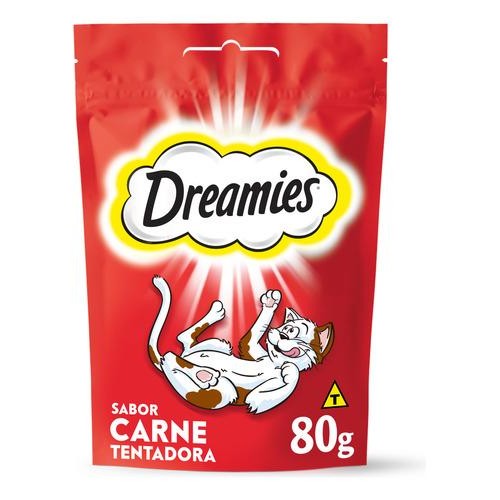 Petisco Dreamies Carne para Gatos Adultos 80g - Sabor Premium | Caprioli - Vista Principal