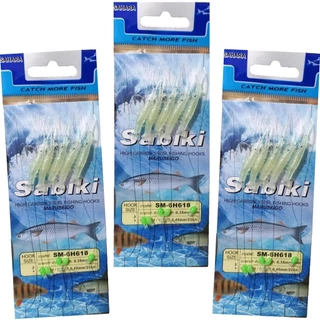 Isca Sabiki De Camarão Brilha No Escuro kit c/3 embalagens