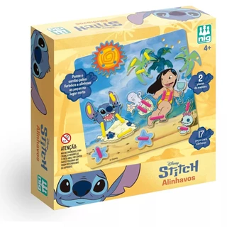 Brinquedo Educativo Alinhavos Disney Stitch 17 Pçs 4112 - Nig Brinquedos