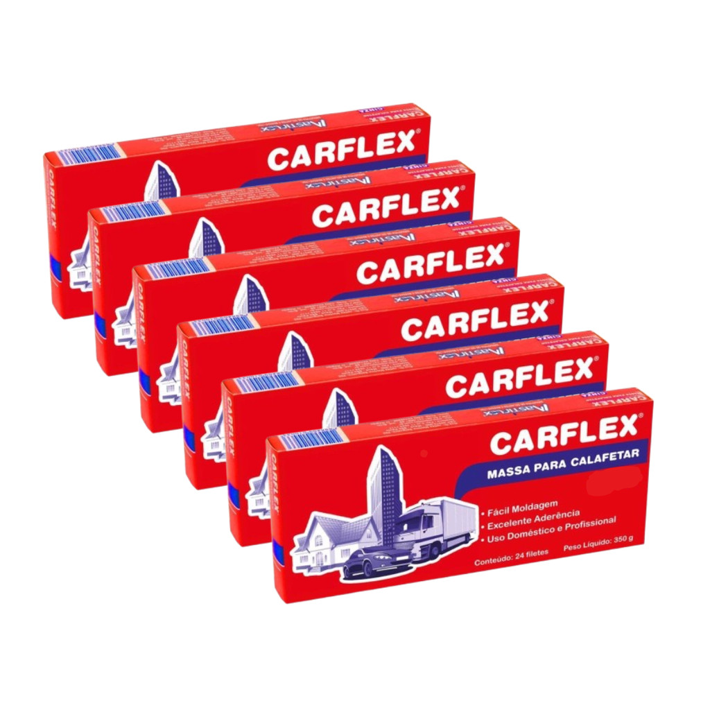 Kit 6 Massa Para Calafetar Carflex 350g | Shopee Brasil