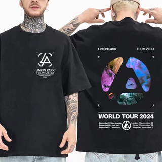 Camiseta Unissex Varios Tamanhos T-shirt Unissex Linkin Park World Tour