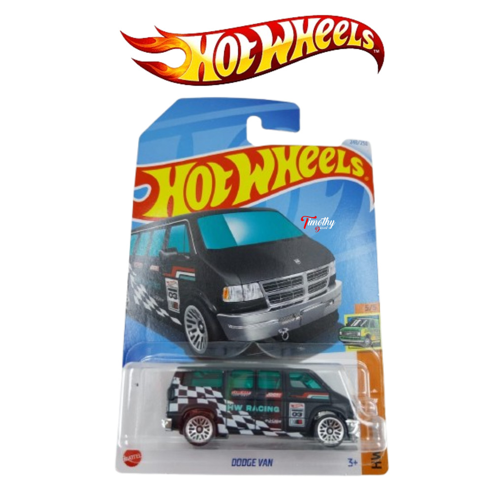 HITAM Hot Wheels Dodge Van Preto Hw Racing Vans | Shopee Brasil