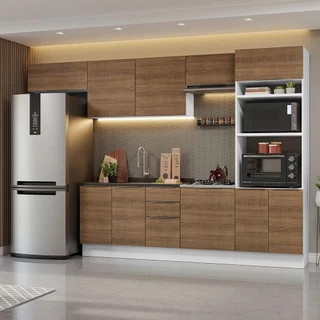 Armário de Cozinha Completa 330cm Stella Madesa 05 em Oferta na Shopee