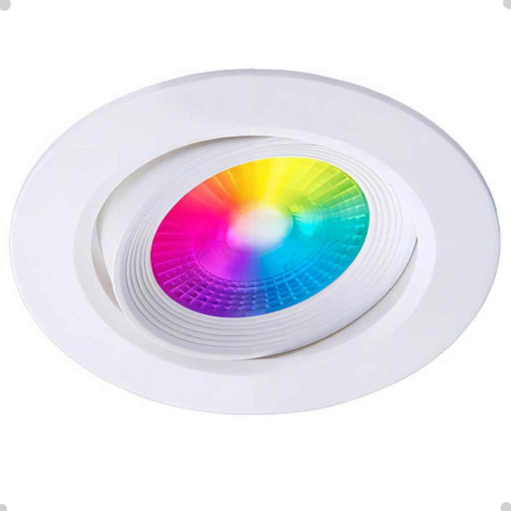 Spot Inteligente Led 5W Embutir Sobrepor RGB Luminaria Paflon Smart ...